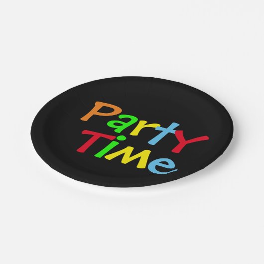 Tijd van feestdag papieren bordje (Gekanteld)