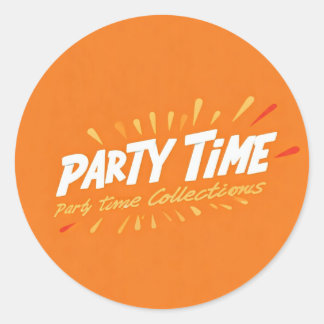 Tijd van feestdag ronde sticker