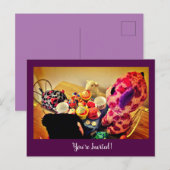 Tijd van feestdag uitnodiging briefkaart (Voorkant / Achterkant)