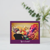 Tijd van feestdag uitnodiging briefkaart (Staand voorkant)