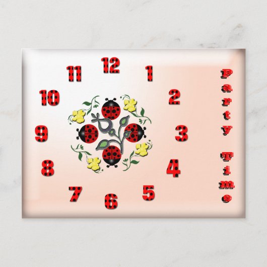 Tijd van feestdag uitnodiging briefkaart (Voorkant)