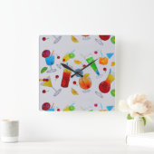 Tijd van feestdag vierkante klok (Huis)