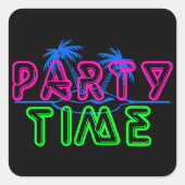 Tijd van feestdag vierkante sticker (Voorkant)