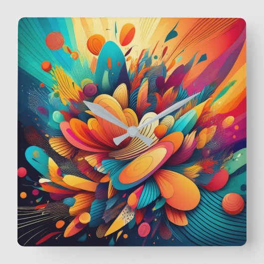 Tijd van geluk vierkante klok (Voorkant)