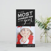 TIJD VAN HET JAAR | FEestELIJKE FOTOKAART Feestdagenkaart (Staand voorkant)