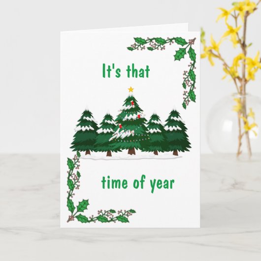 TIJD VAN HET JAAR OM ELKAAR ONDER DE MISTELTEEN TE KAART (Gele Bloem)