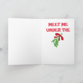 TIJD VAN HET JAAR OM ELKAAR ONDER DE MISTLETOE TE  KAART (Binnen)