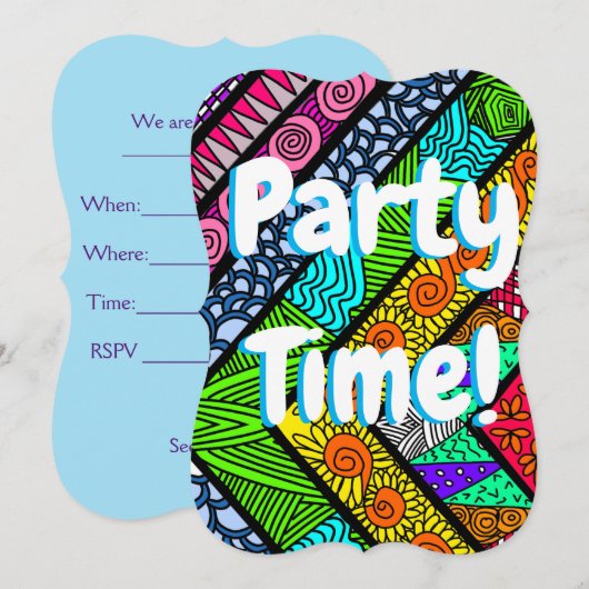 Tijd van partij kaart (Voorkant / Achterkant)