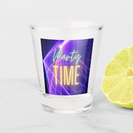 Tijd van partij shot glas