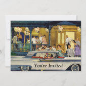 Tijd van Retro Party Kaart (Voorkant)