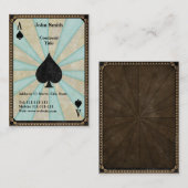  tijd van schoppen visitekaartje (Voorkant / Achterkant)