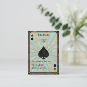  tijd van schoppen visitekaartje (Staand voorkant)