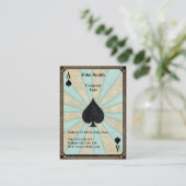 tijd van schoppen visitekaartje (Staand voorkant)