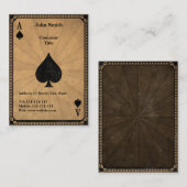  tijd van schoppen visitekaartje (Voorkant / Achterkant)