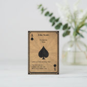  tijd van schoppen visitekaartje (Staand voorkant)