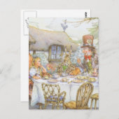 Tijd van theepartij briefkaart (Voorkant / Achterkant)