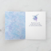 Tijd van Verlies of Sympathie Mooie Blauwe Dragonf Kaart (Binnen)