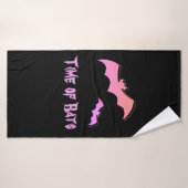 Tijd van Vleermuizen - Roze & Paarse Abstracte Pop Badhanddoek (Badhanddoek)