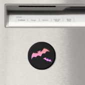 Tijd van Vleermuizen - Roze & Paarse Abstracte Pop Magneet (Insitu (Vaatwasser))