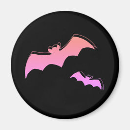 Tijd van Vleermuizen - Roze & Paarse Abstracte Pop Magneet