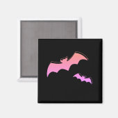 Tijd van Vleermuizen - Roze & Paarse Abstracte Pop Magneet (Voorkant / Achterkant)