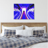 Tijd verstrijken abstracte kunst canvas afdruk (Insitu (Slaapkamer))