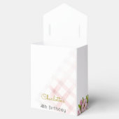 Tijd vier thee, thee bloemige verjaardag bedankdoosjes (Geopend)