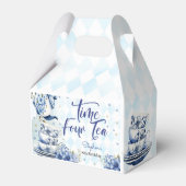 Tijd vier thee, vierde verjaardag voor kinderen bedankdoosjes (Achterkant)