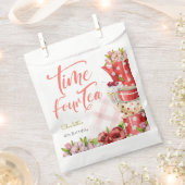 Tijd vier thee, vierde verjaardag voor kinderen bedankzakje (Geknipt)