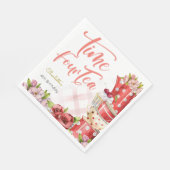 Tijd vier thee, vierde verjaardag voor kinderen servet (Hoek)