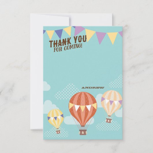 Tijd vliegen Dank je wel Bedankkaart (Voorkant)