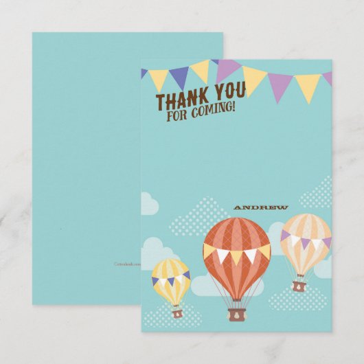 Tijd vliegen Dank je wel Bedankkaart (Voorkant / Achterkant)