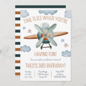 Tijd vliegt als je een vun vliegtuig hebt. kaart (Voorkant / Achterkant)