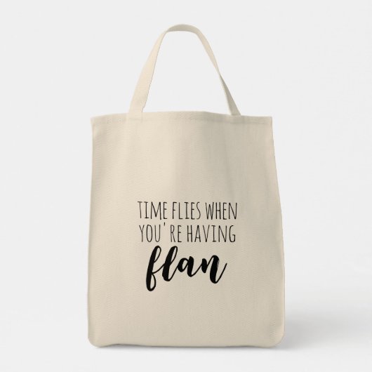 Tijd vliegt als je Flan Funny Spaans hebt Tote Bag (Achterkant)