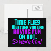 Tijd vliegt - Fun. Briefkaart (Voorkant / Achterkant)