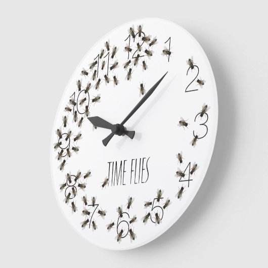 Tijd vliegt Funny Fly Bug Pest Clock Grote Klok (Hoek)