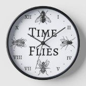 Tijd vliegt Ironic Wall klok (Voorkant)