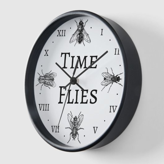 Tijd vliegt Ironic Wall klok (Hoek)