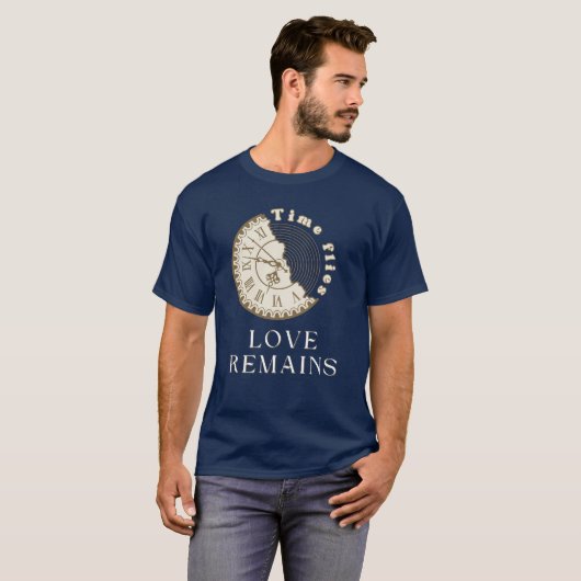 Tijd vliegt, liefde blijft t-shirt (Voorkant volledig)