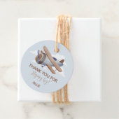 Tijd vliegt vintage reis verjaardag bedankjes labels (In situ)