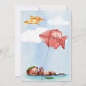 Tijd vliegt | Vlieger Thema 1e Verjaardagsfeestje Kaart (Achterkant)