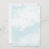 Tijd vliegt Vliegtuig Blauw 1e Verjaardag Kaart (Achterkant)