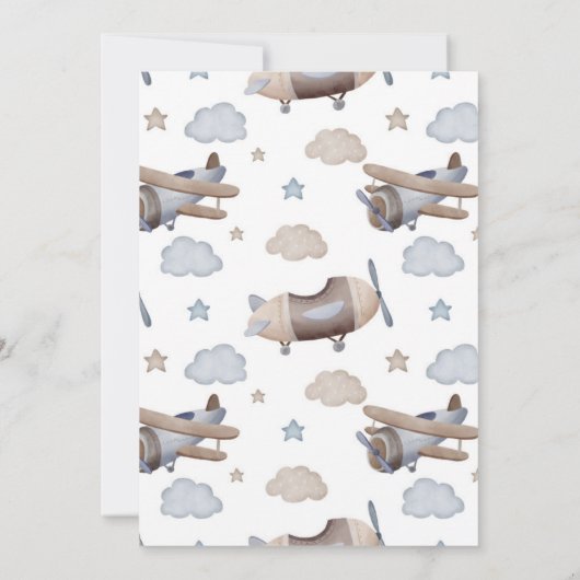 Tijd vliegt vliegtuig eerste uitnodiging van vrijd (Achterkant)