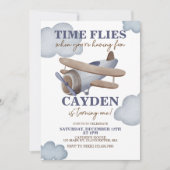 Tijd vliegt vliegtuig eerste uitnodiging van vrijd (Voorkant)