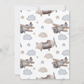 Tijd vliegt vliegtuig eerste uitnodiging van vrijd (Achterkant)