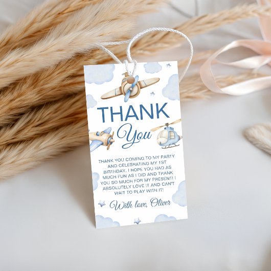 Tijd vliegt vliegtuig gunstlabels cadeaulabel