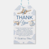 Tijd vliegt vliegtuig gunstlabels cadeaulabel (Voorkant)