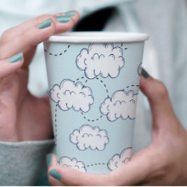 Tijd vliegt vliegtuig wolken verjaardag papieren bekers
