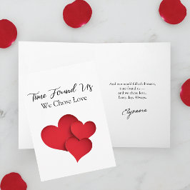 Tijd Vond Ons We Kozen Voor Liefde Valentijn Citat Kaart