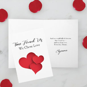 Tijd Vond Ons We Kozen Voor Liefde Valentijn Citat Kaart